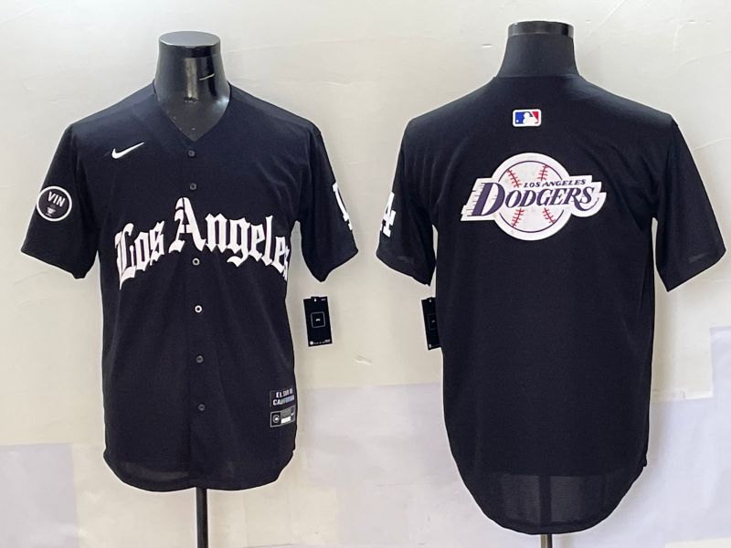 Men Los Angeles Dodgers Blank Black Five generations Joint Name 2025 Nike MLB Jersey style 82